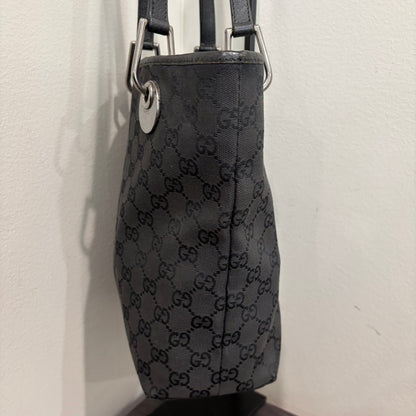 #025 GUCCI Black Canvas Tote