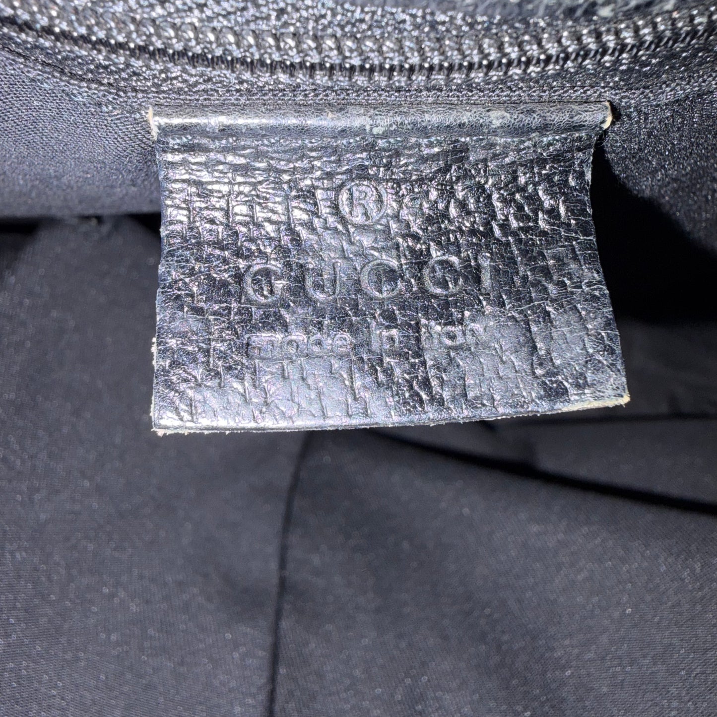 #025 GUCCI Black Canvas Tote