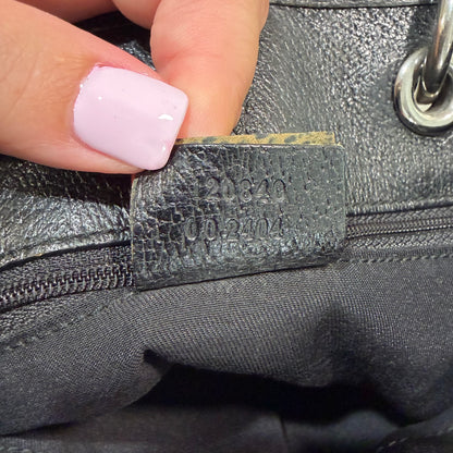 #025 GUCCI Black Canvas Tote