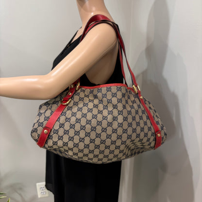 #031 GUCCI Navy Canvas Tote