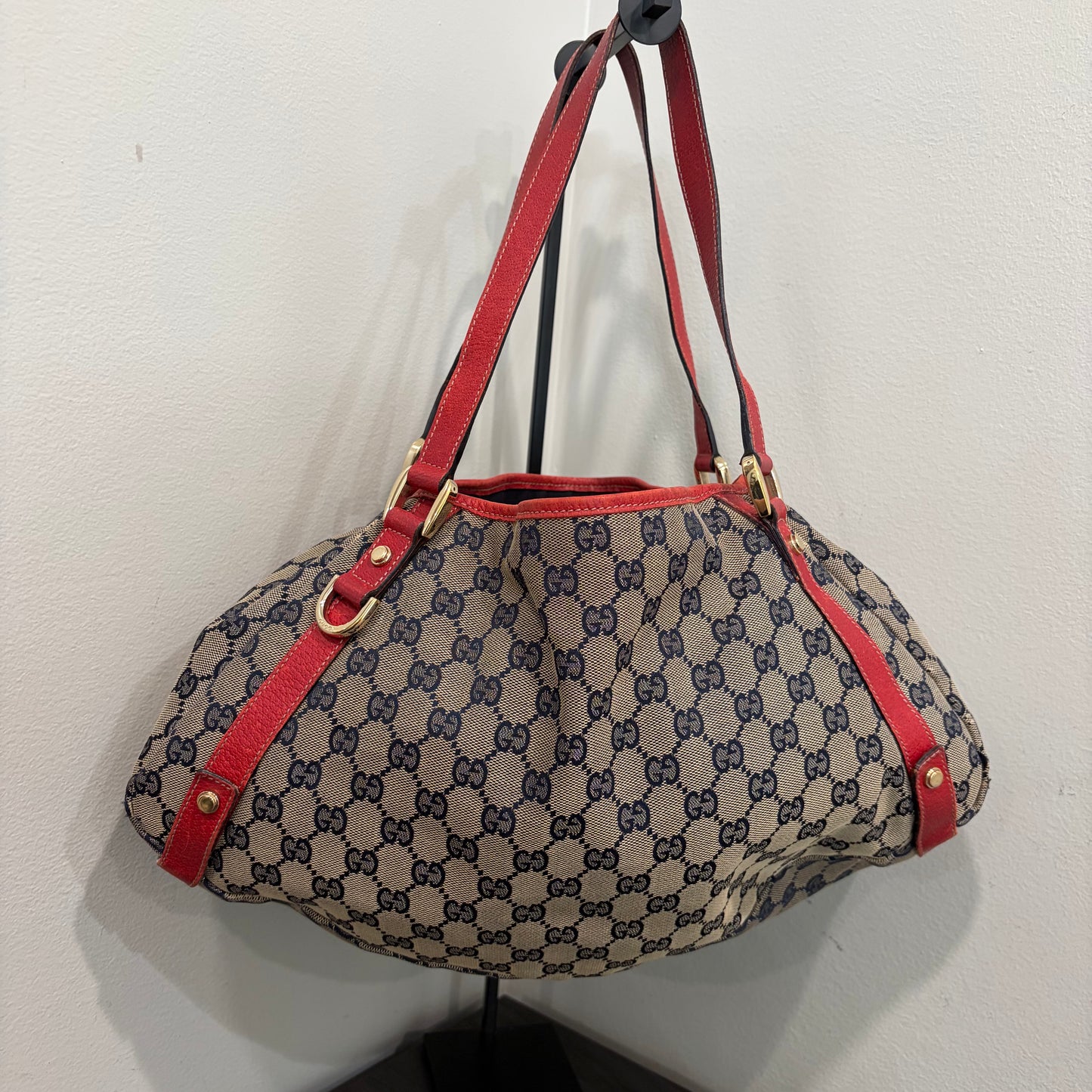 #031 GUCCI Navy Canvas Tote