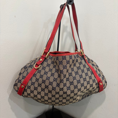 #031 GUCCI Navy Canvas Tote