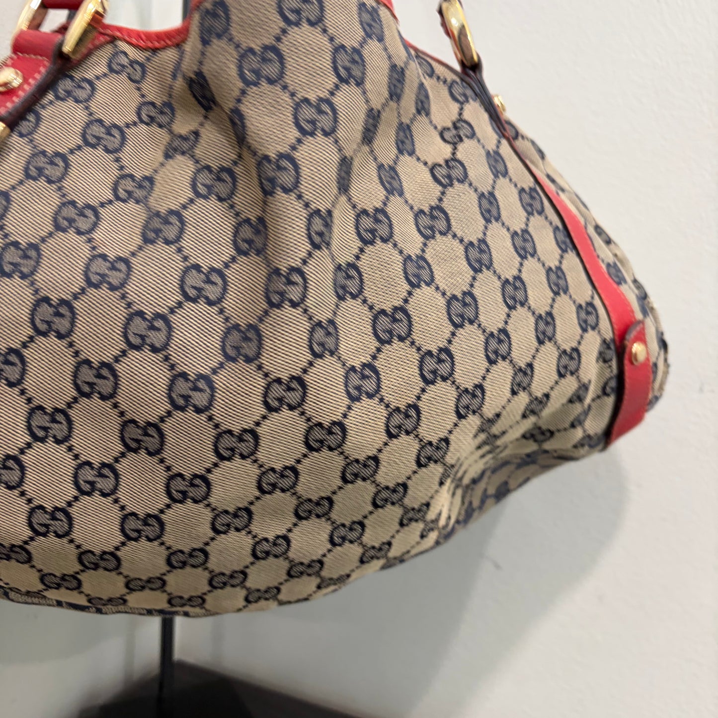 #031 GUCCI Navy Canvas Tote