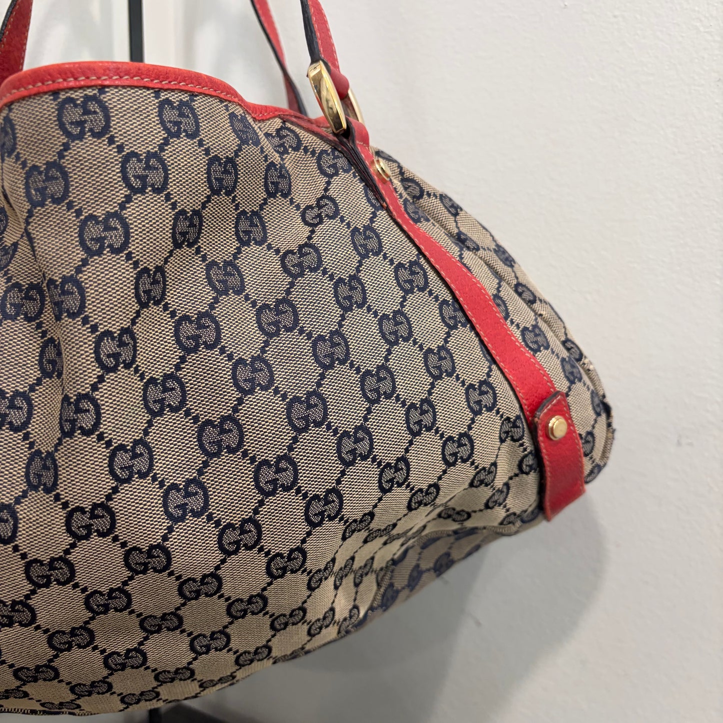 #031 GUCCI Navy Canvas Tote