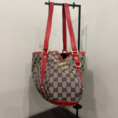 #031 GUCCI Navy Canvas Tote