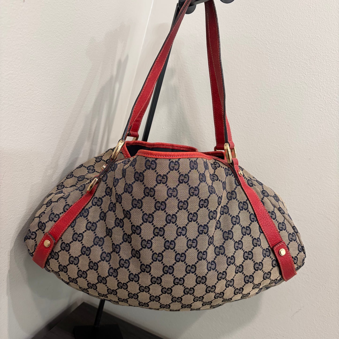 #031 GUCCI Navy Canvas Tote