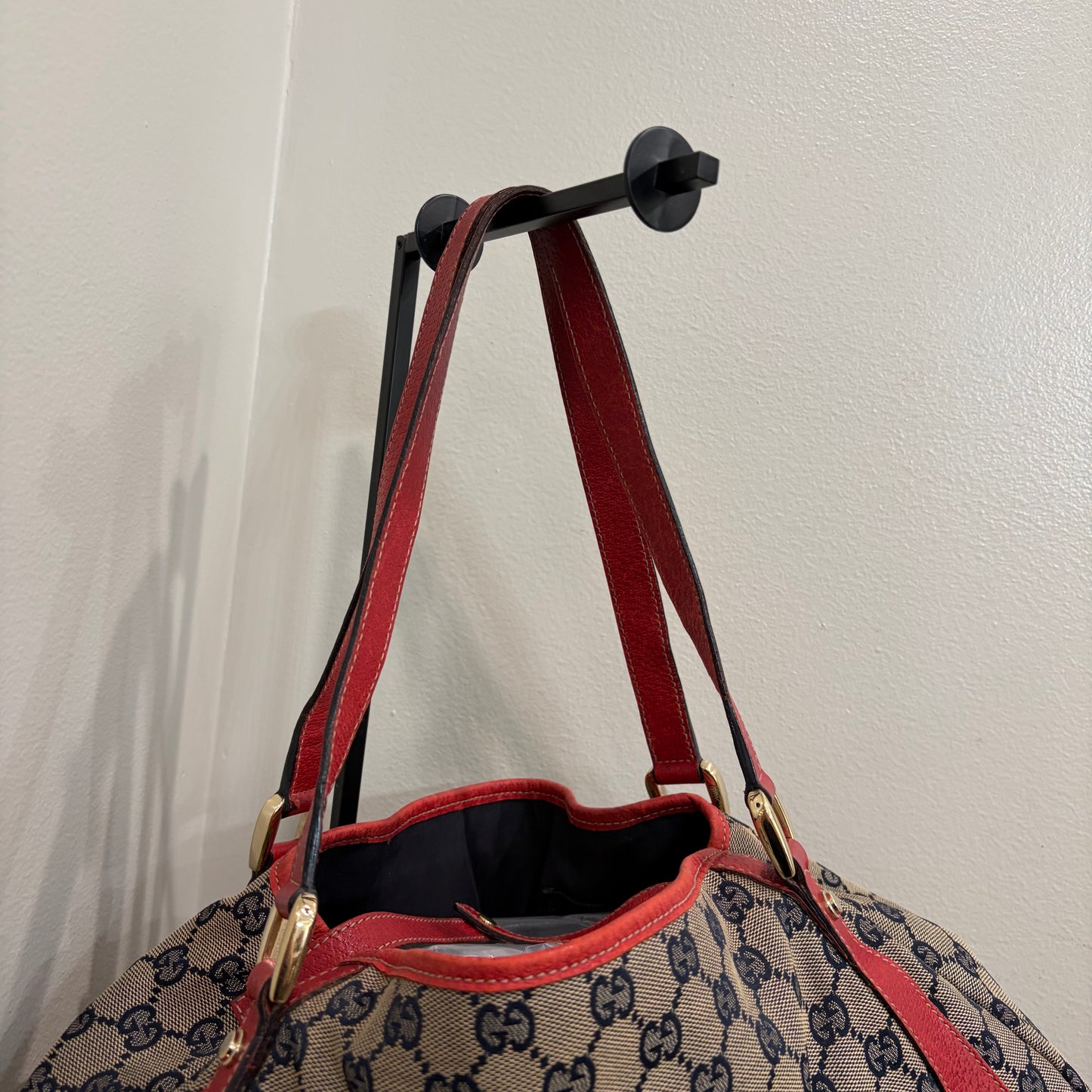 #031 GUCCI Navy Canvas Tote