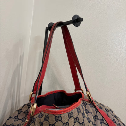 #031 GUCCI Navy Canvas Tote