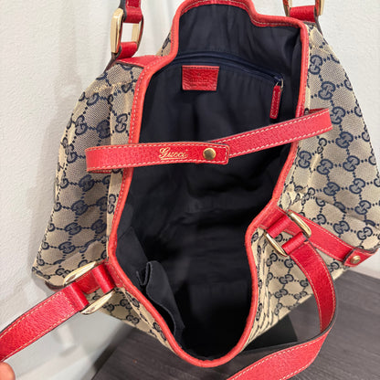 #031 GUCCI Navy Canvas Tote