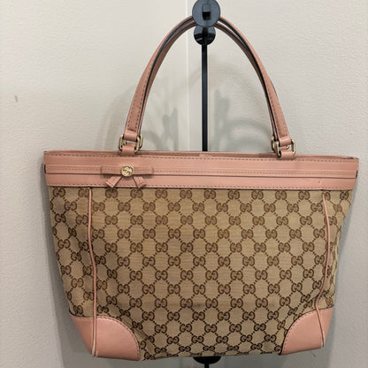 #032 GUCCI Brown Canvas Tote
