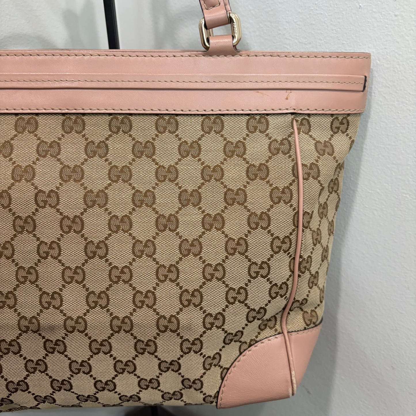 #032 GUCCI Brown Canvas Tote