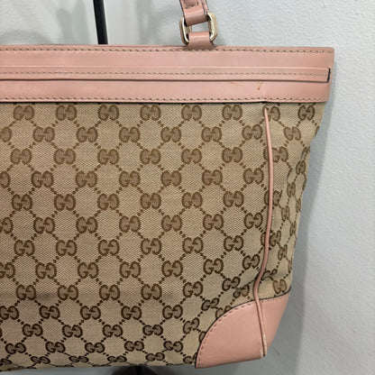 #032 GUCCI Brown Canvas Tote