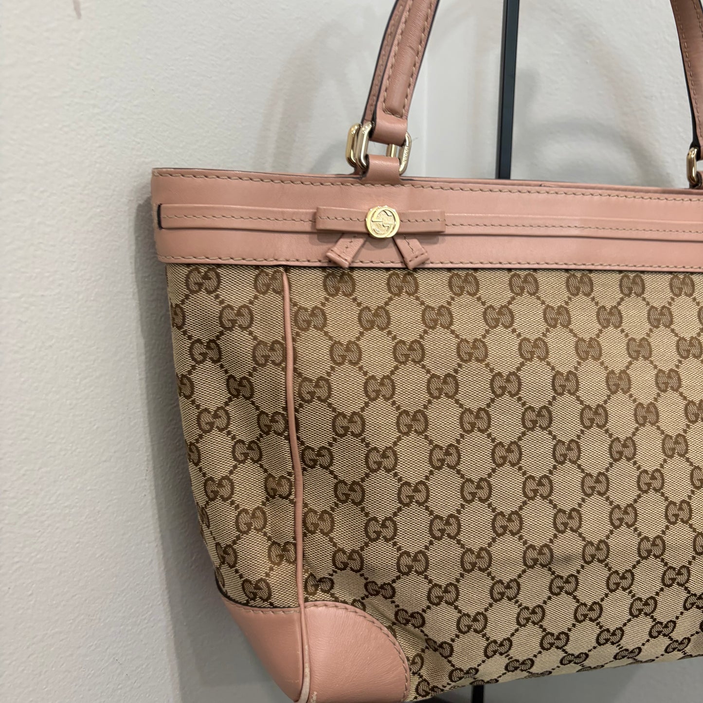 #032 GUCCI Brown Canvas Tote