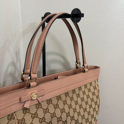 #032 GUCCI Brown Canvas Tote