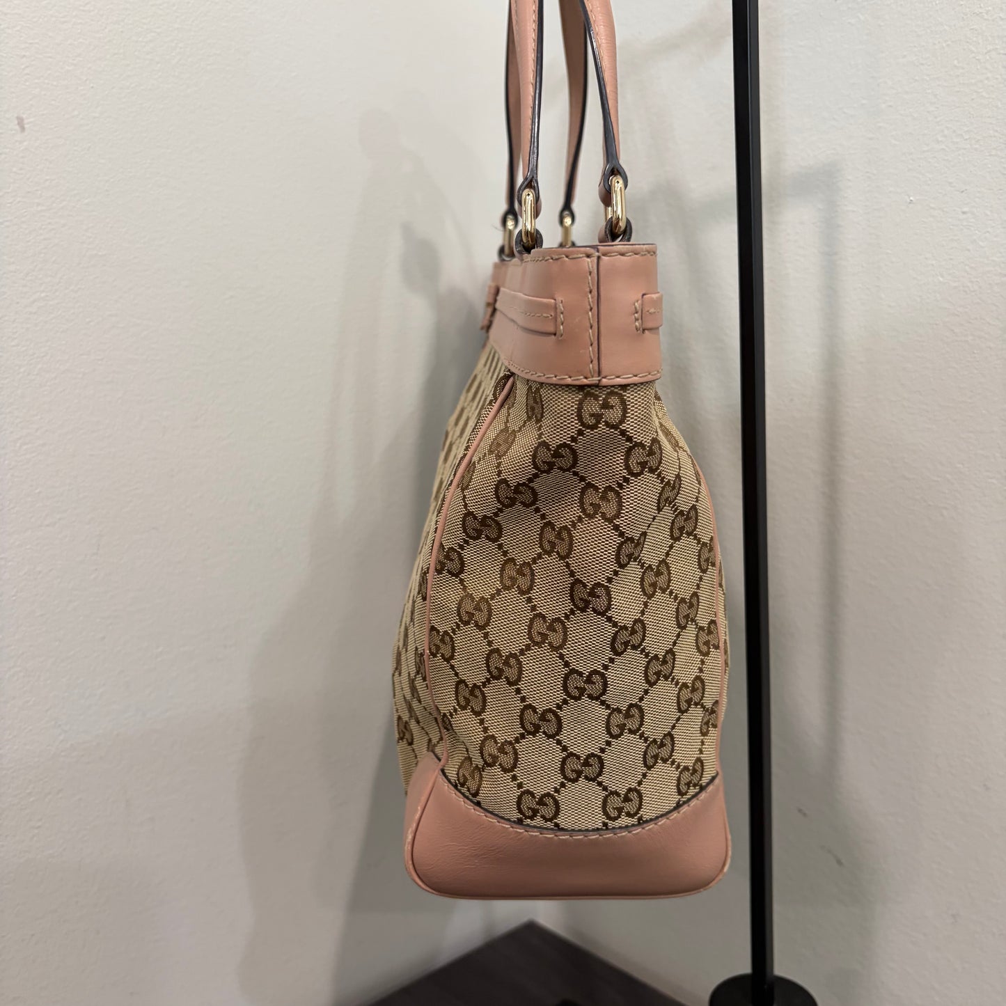 #032 GUCCI Brown Canvas Tote
