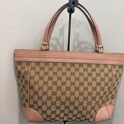 #032 GUCCI Brown Canvas Tote