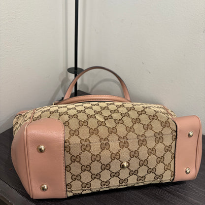 #032 GUCCI Brown Canvas Tote