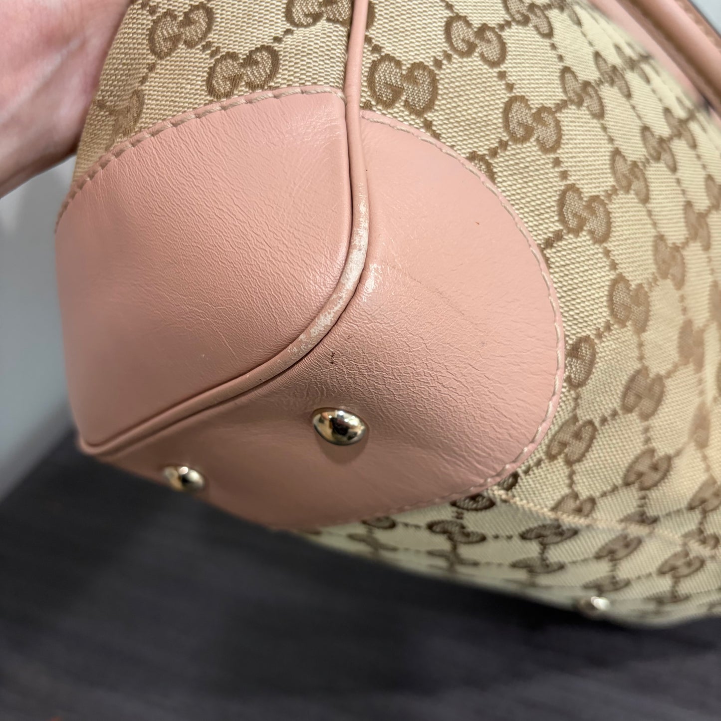 #032 GUCCI Brown Canvas Tote