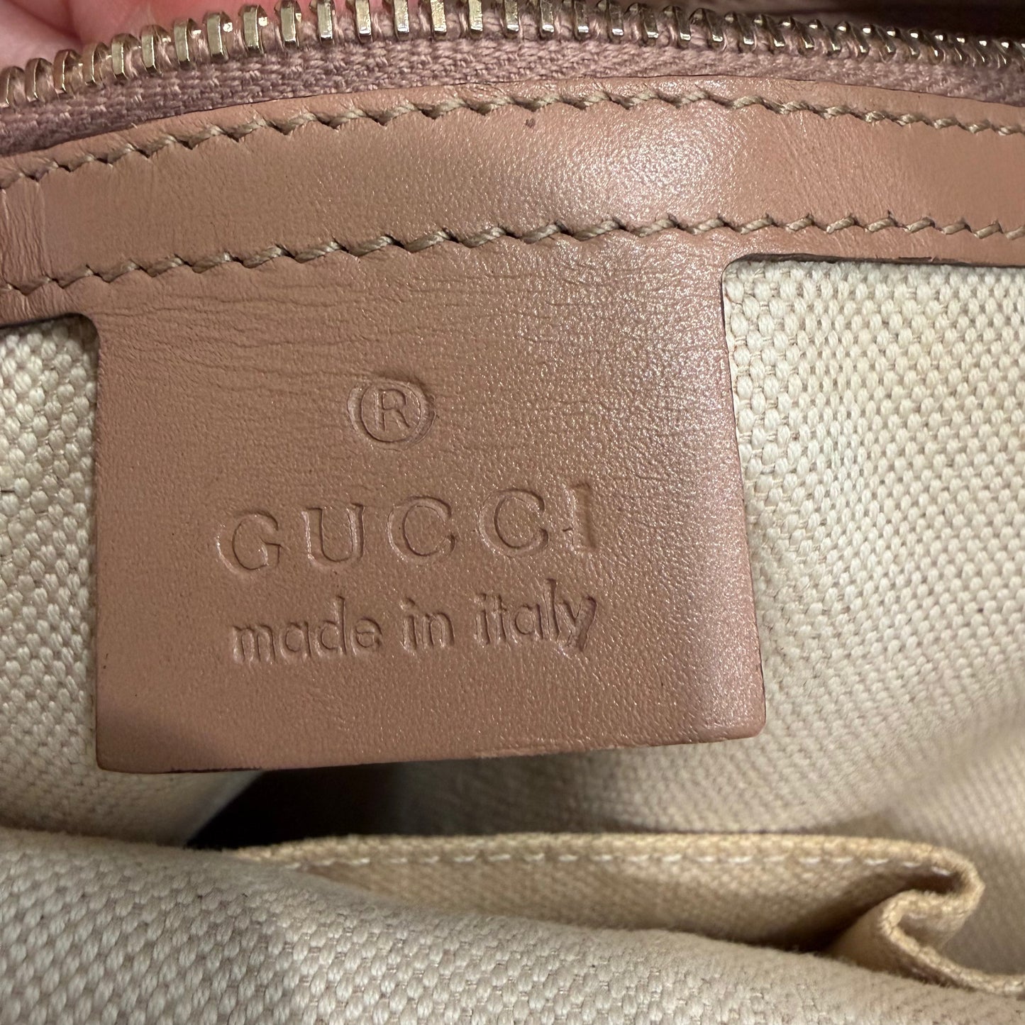 #032 GUCCI Brown Canvas Tote
