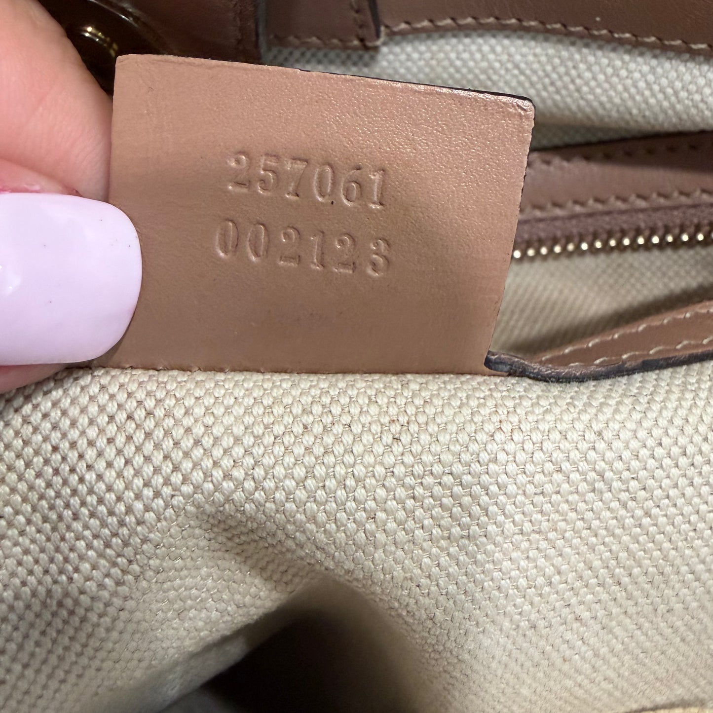 #032 GUCCI Brown Canvas Tote