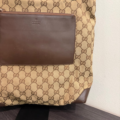 #034 GUCCI Brown Canvas Tote