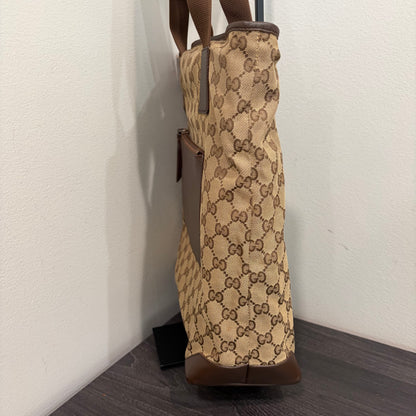 #034 GUCCI Brown Canvas Tote
