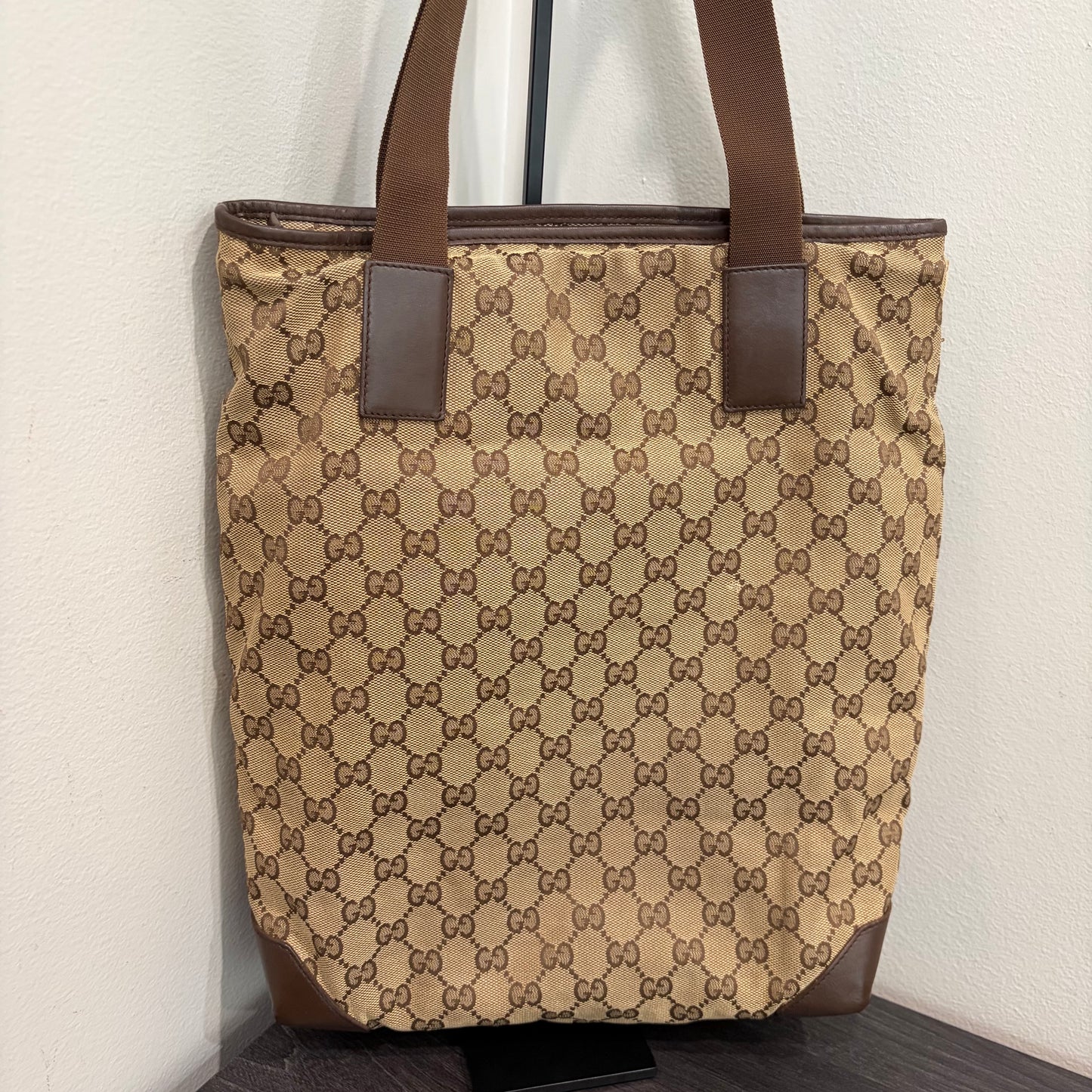 #034 GUCCI Brown Canvas Tote