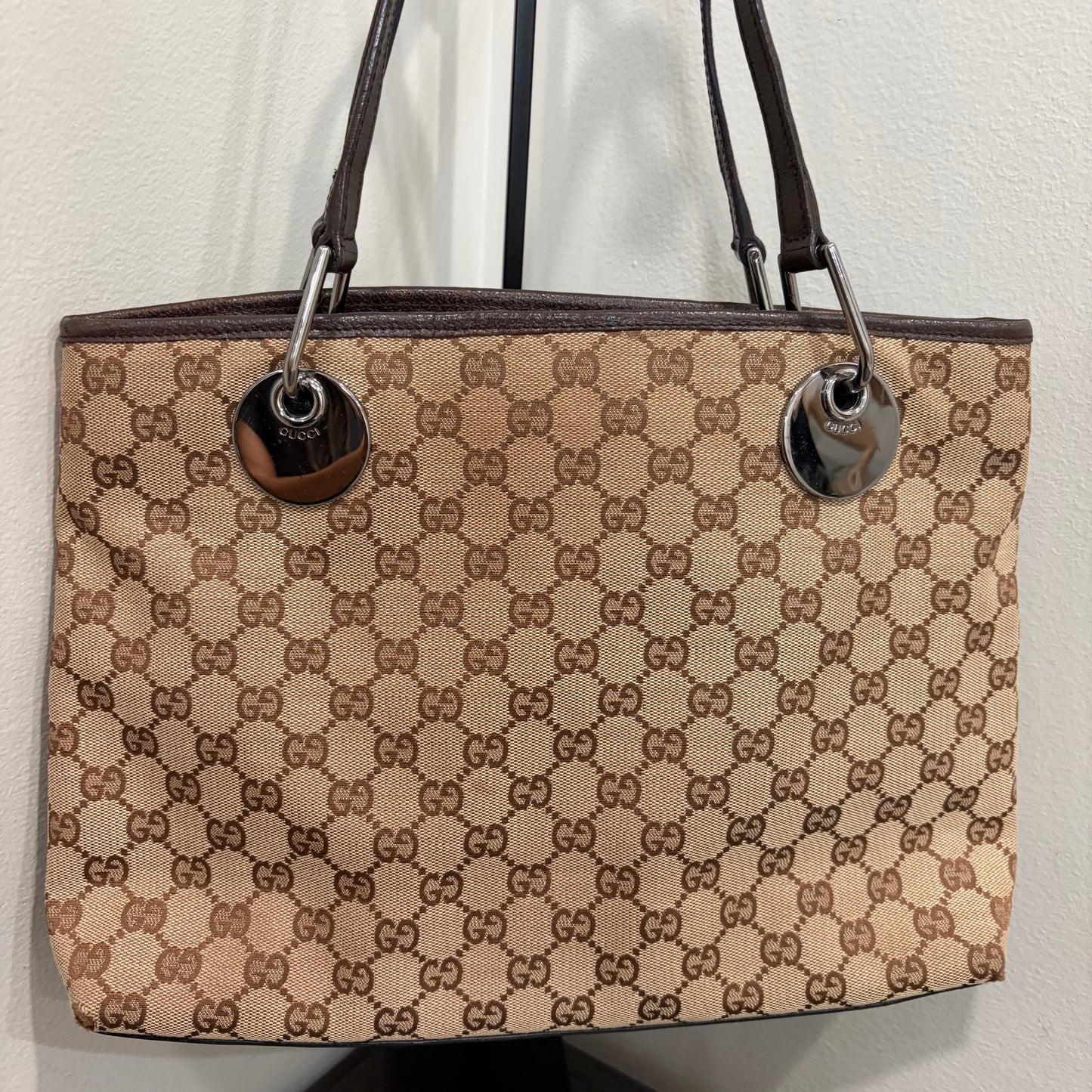 #033 GUCCI Brown Canvas Tote