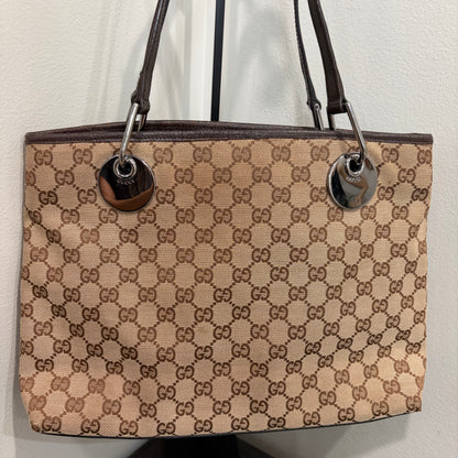 #033 GUCCI Brown Canvas Tote
