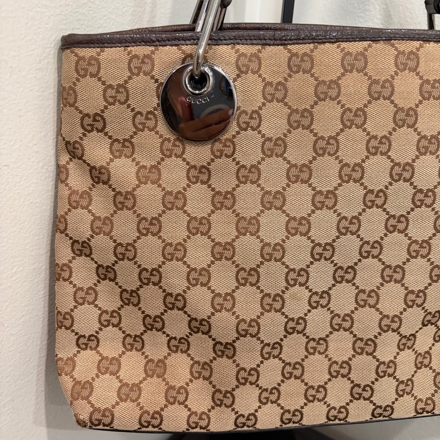 #033 GUCCI Brown Canvas Tote