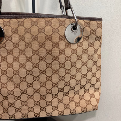 #033 GUCCI Brown Canvas Tote