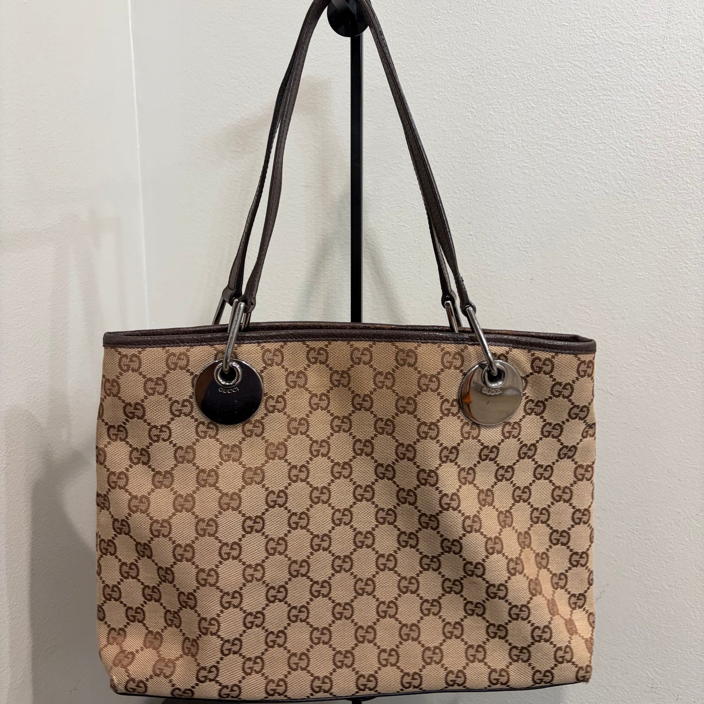 #033 GUCCI Brown Canvas Tote