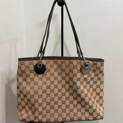 #033 GUCCI Brown Canvas Tote