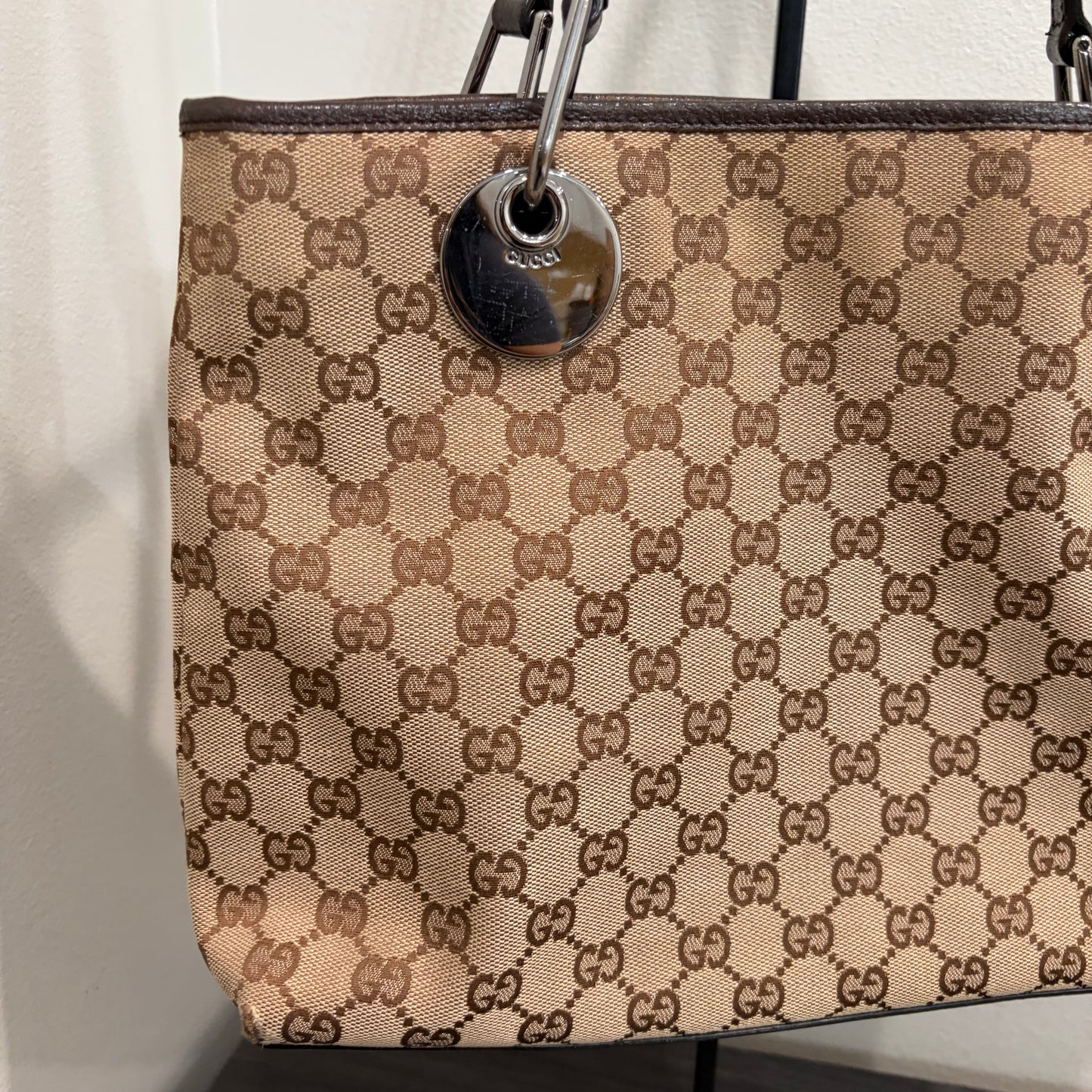 #033 GUCCI Brown Canvas Tote