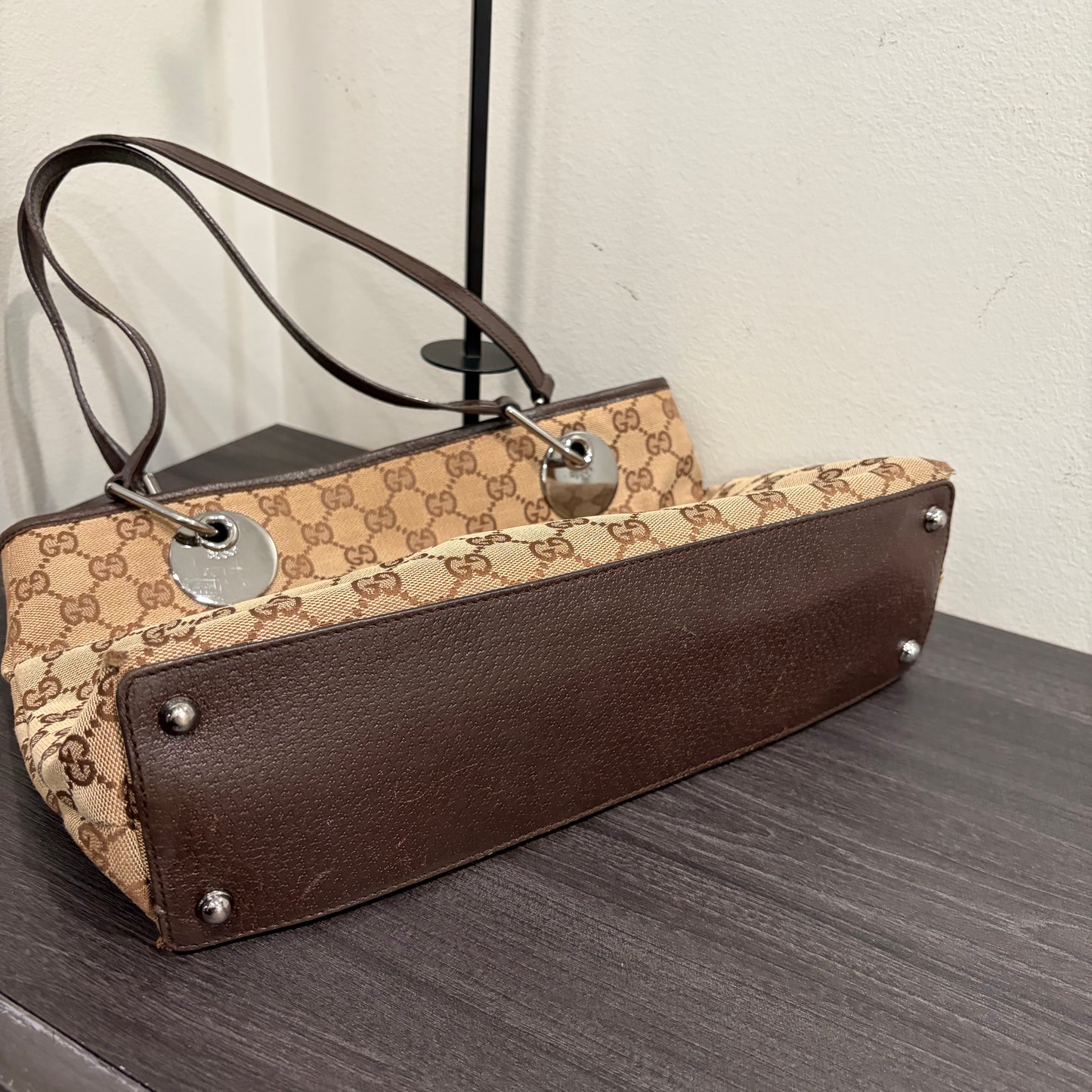 #033 GUCCI Brown Canvas Tote