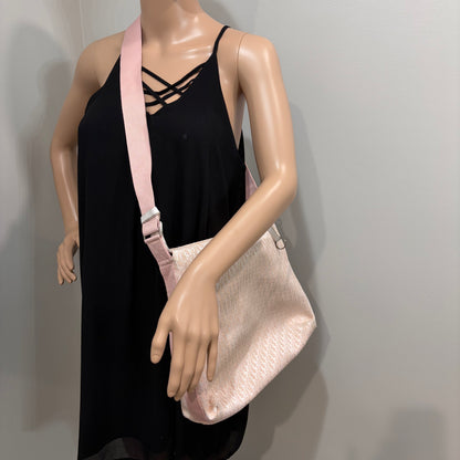 #039 CHRISTIAN DIOR Pink Canvas Shoulder Bag