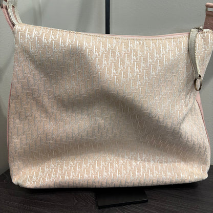 #039 CHRISTIAN DIOR Pink Canvas Shoulder Bag