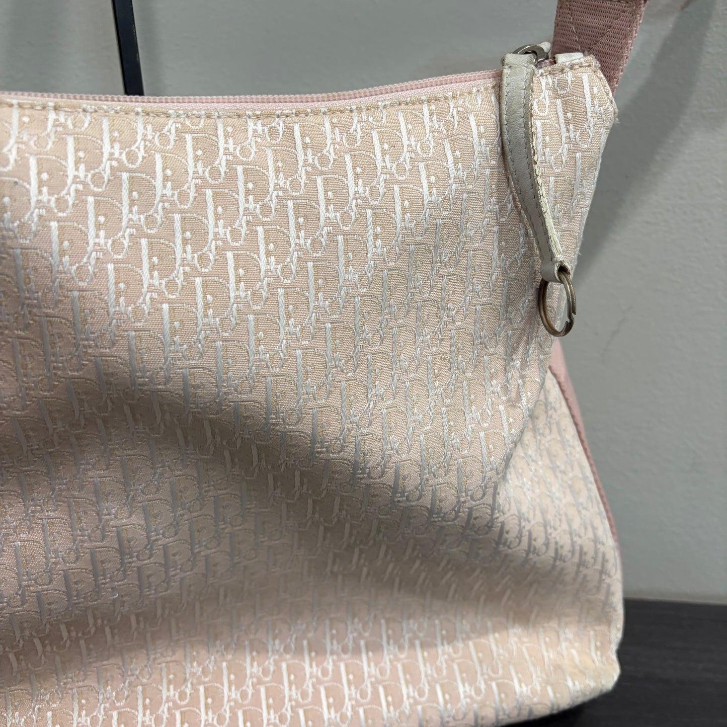 #039 CHRISTIAN DIOR Pink Canvas Shoulder Bag