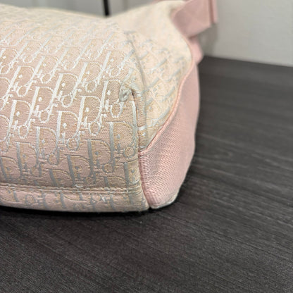 #039 CHRISTIAN DIOR Pink Canvas Shoulder Bag