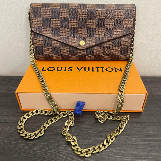 Louis Vuitton Damier Ebene Wallet on Chain & Storage Box