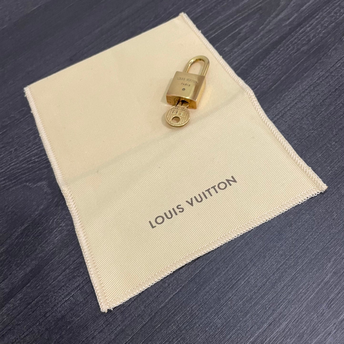 CLEARANCE Vintage Louis Vuitton Lock & Key Model No. 213 with Storage Pouch