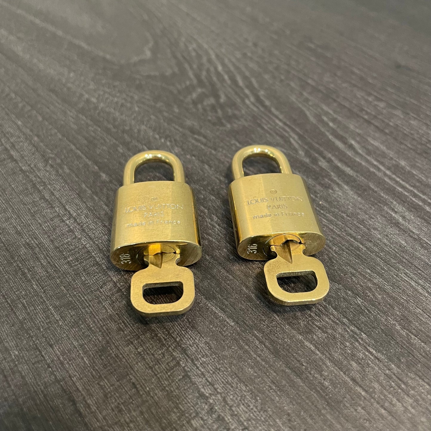SOLD! Louis Vuitton Brass Lock & Key (Set of 2)