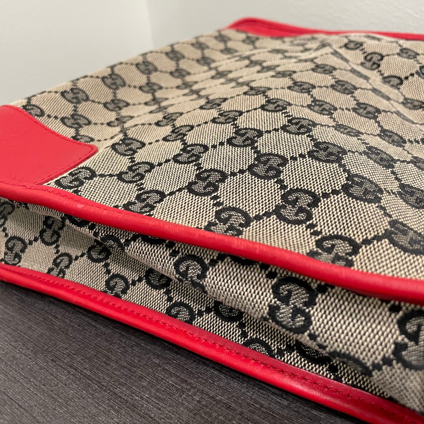 SOLD! Gucci Canvas Shoulder Bag