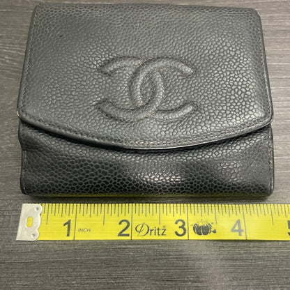 CHANEL Black Leather Wallet