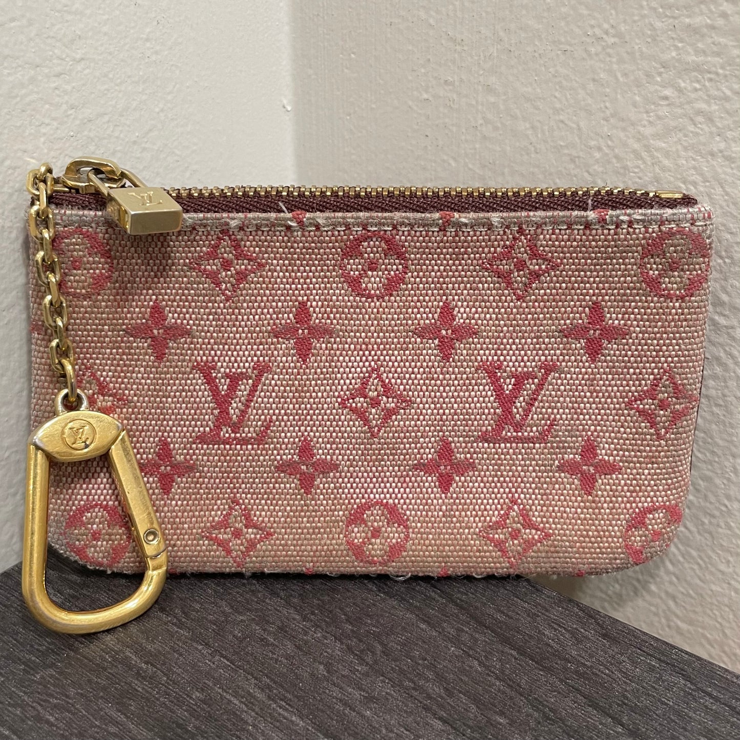 LOUIS VUITTON Red Monogram Coin Purse