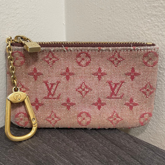 LOUIS VUITTON Red Monogram Coin Purse