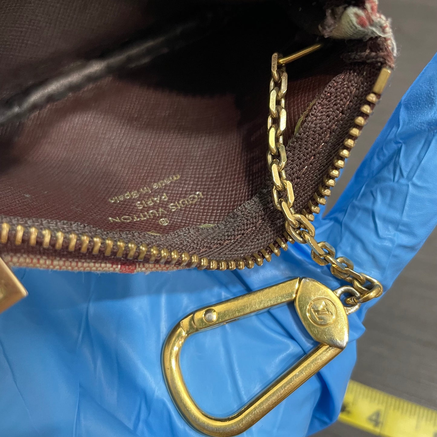 LOUIS VUITTON Red Monogram Coin Purse
