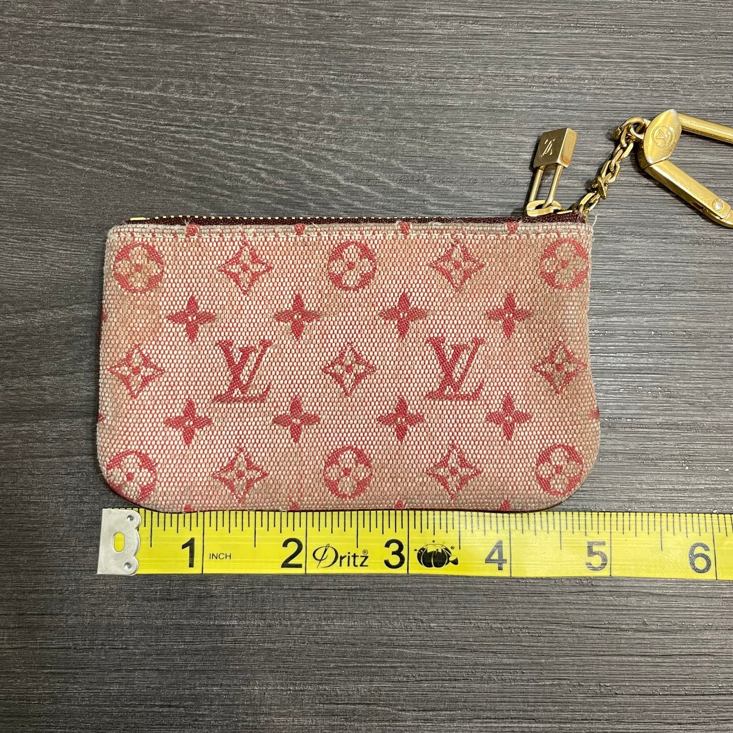 LOUIS VUITTON Red Monogram Coin Purse