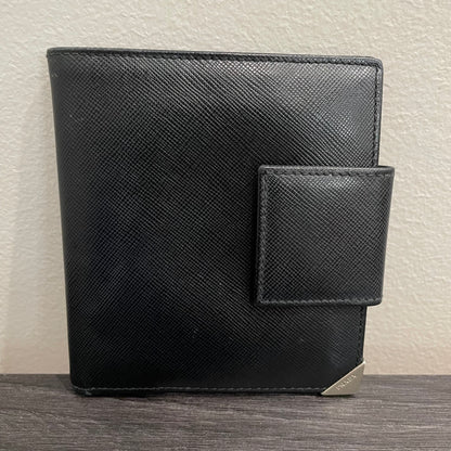 PRADA Men's Black Leather Wallet