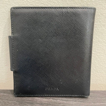 PRADA Men's Black Leather Wallet